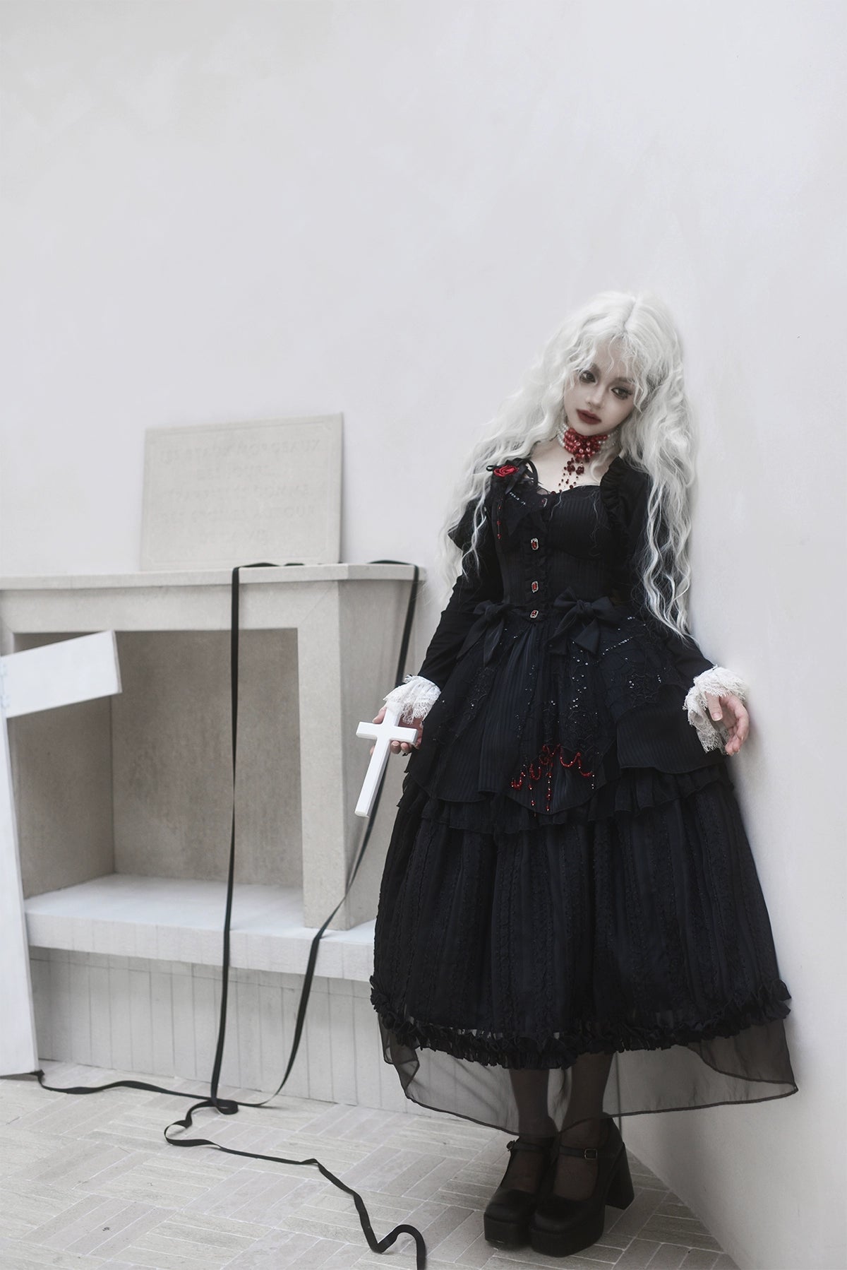 Twin Witches ゴシックチュールワンピースとインナースカート