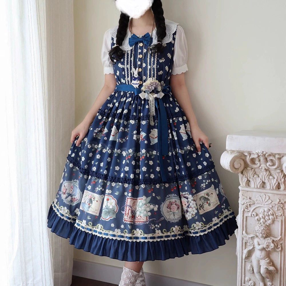 【予約販売】Sweetie Sheep プリントジャンパースカート