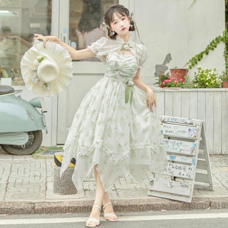 Lily of the valley morning dew jumper skirt and bolero