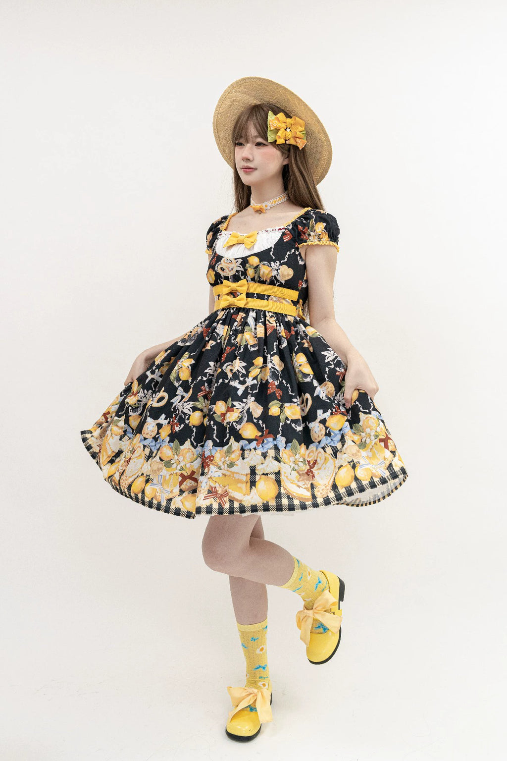 【受注予約6/26まで】Lemon Biscuit プリントワンピース