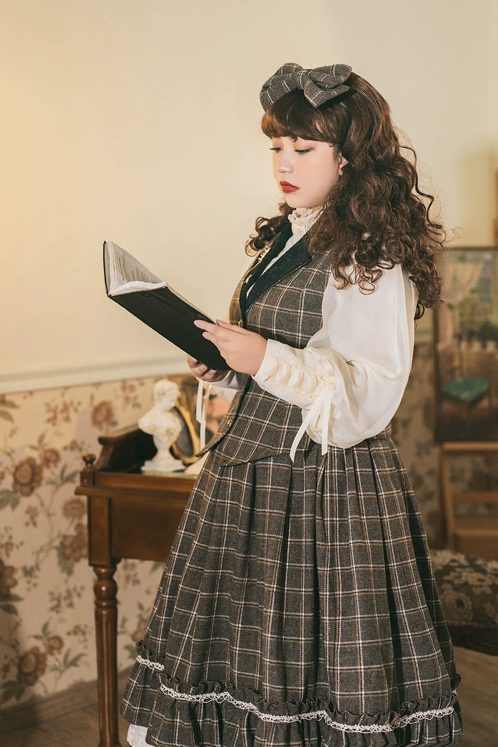 [Pre-order] British Classical Lolita Warm Check Vest