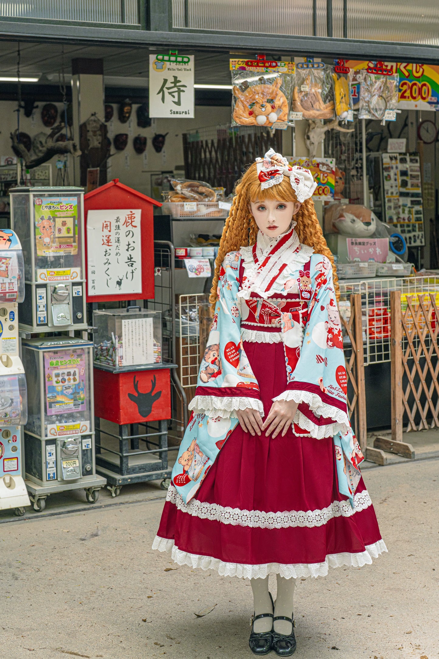 【受注予約7/29まで】Bear Bear World 袴風セットアップ