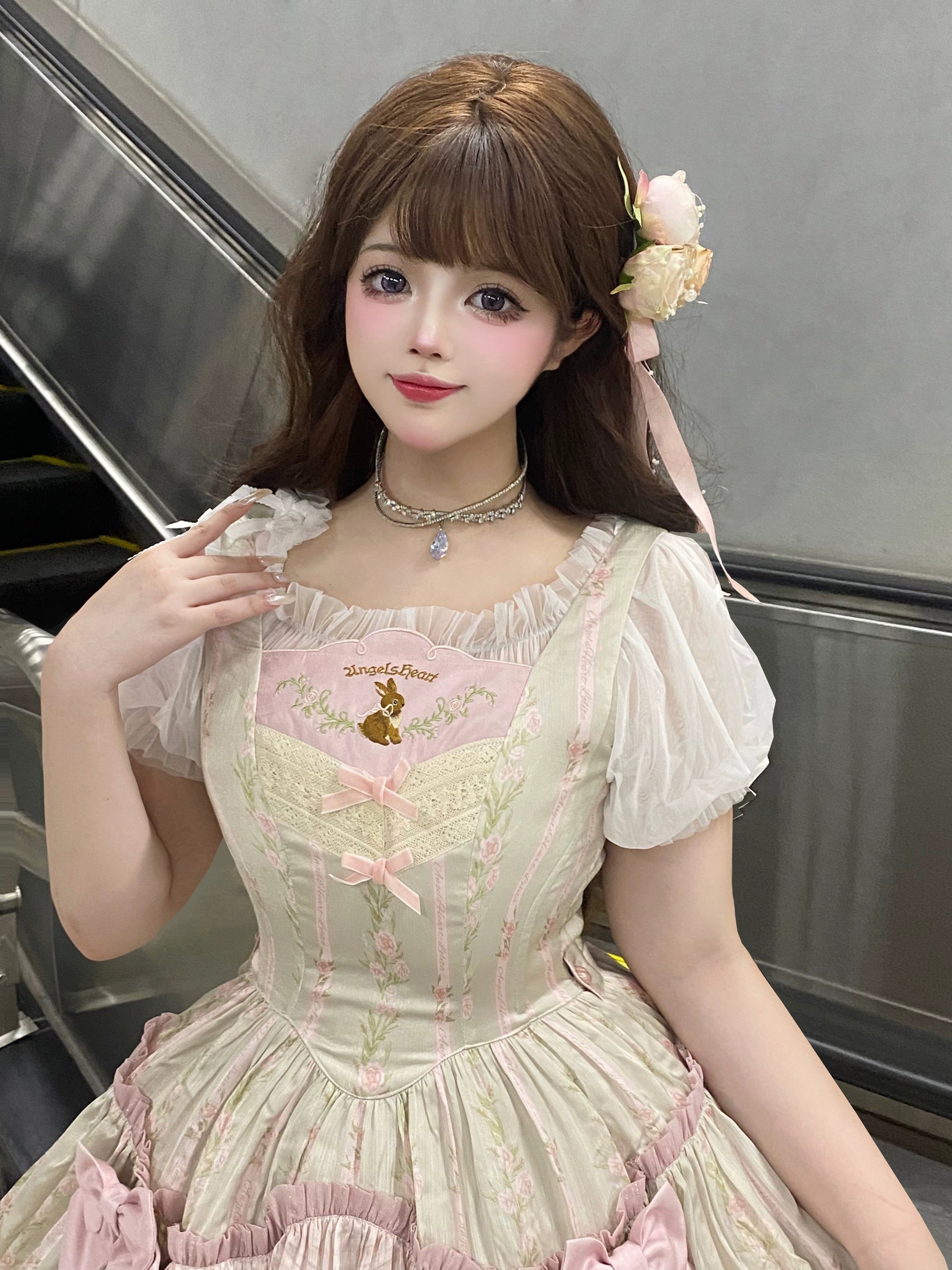 Rose Fairy ダブルリボン2wayシアーブラウス