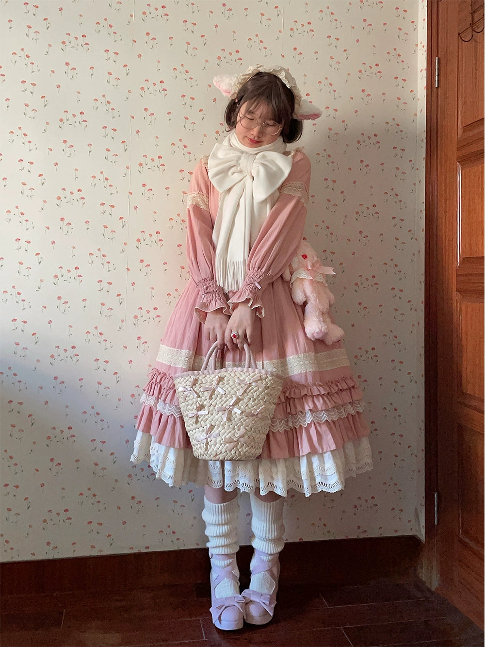 【予約販売】Sweetie Sheep フリルワンピース・無地タイプ