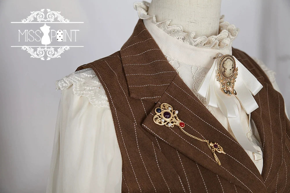 [Pre-order] British Classical Lolita Vertical Striped Vest