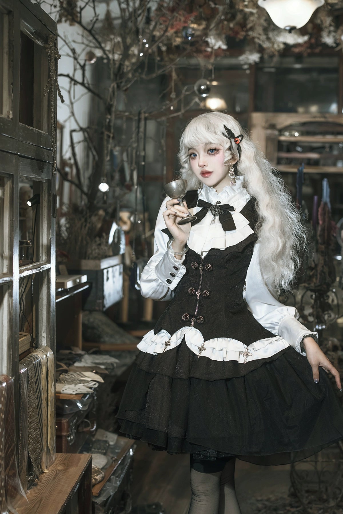 Bloodline Baron 蜘蛛の巣スカート3点セット