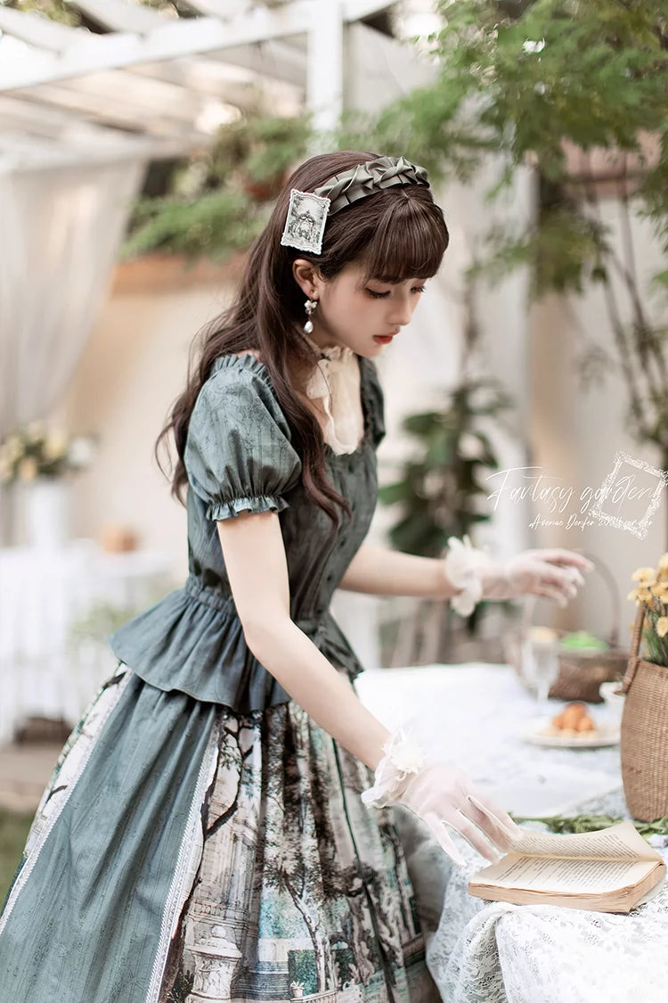 Fantasy Garden プリントワンピース