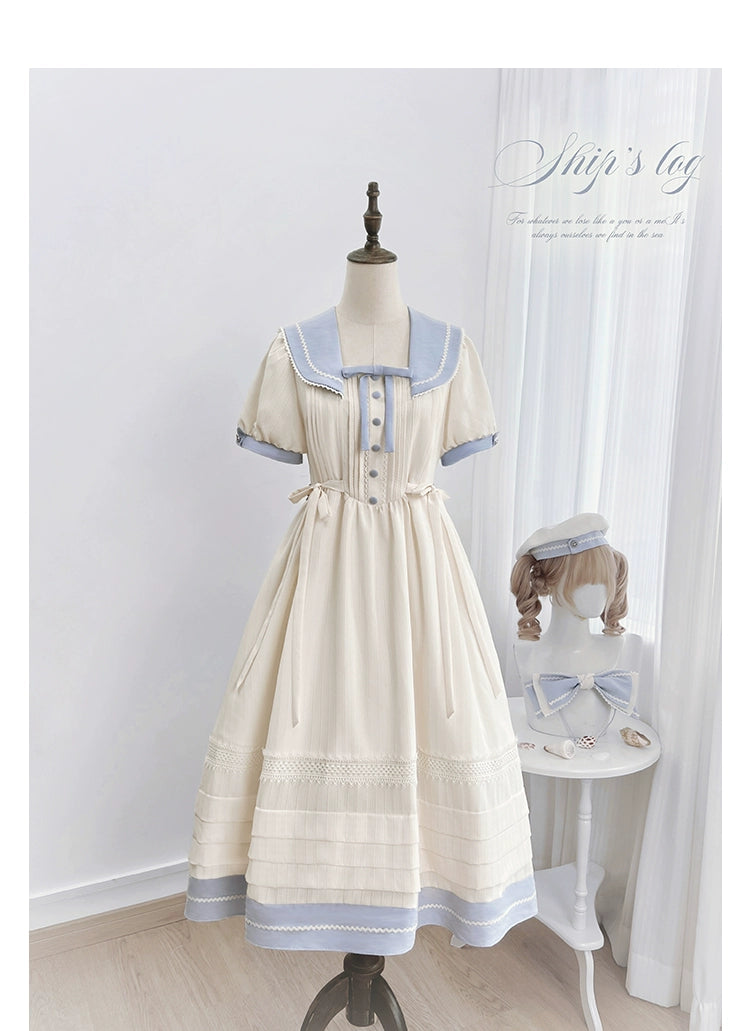 【受注予約7/23まで】Voyage Poem クラシカルマリンワンピース