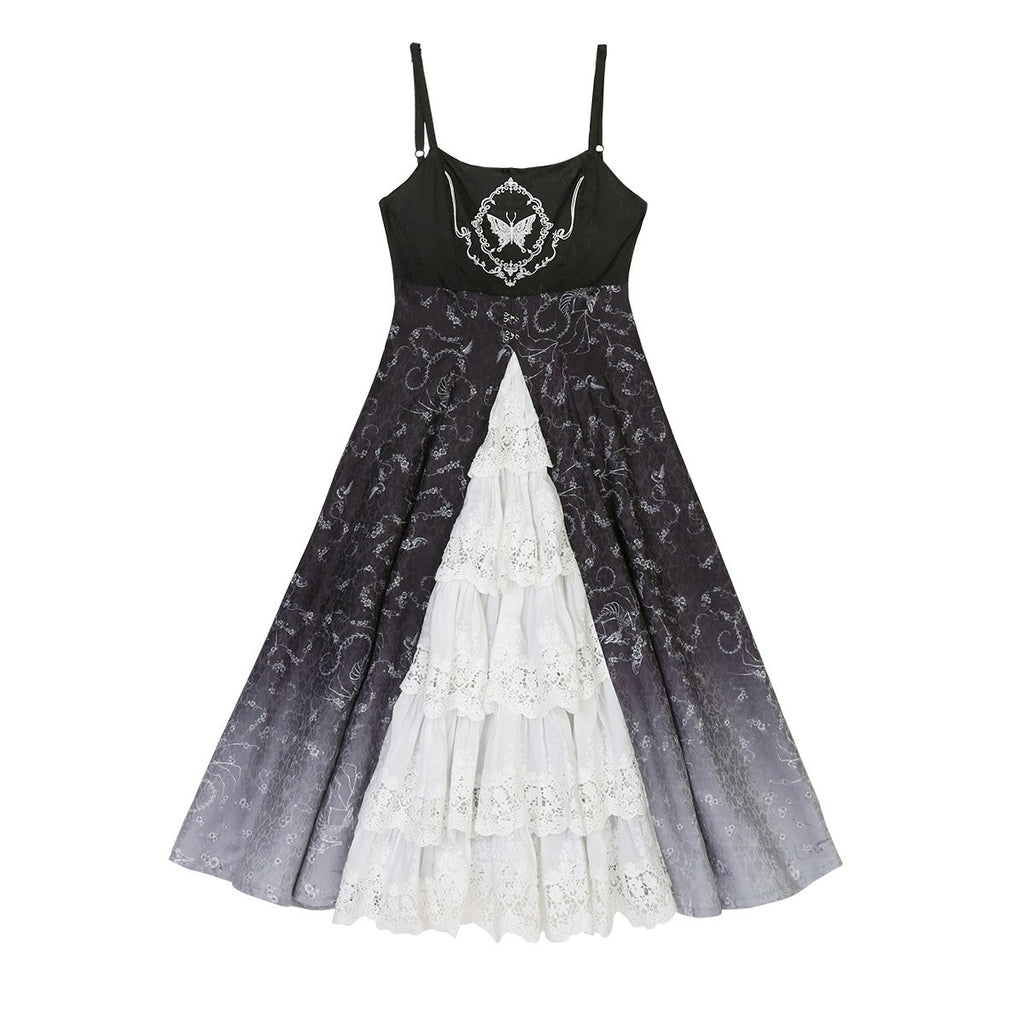 Black Witch Elegant Gothic Lolita Jumper Skirt