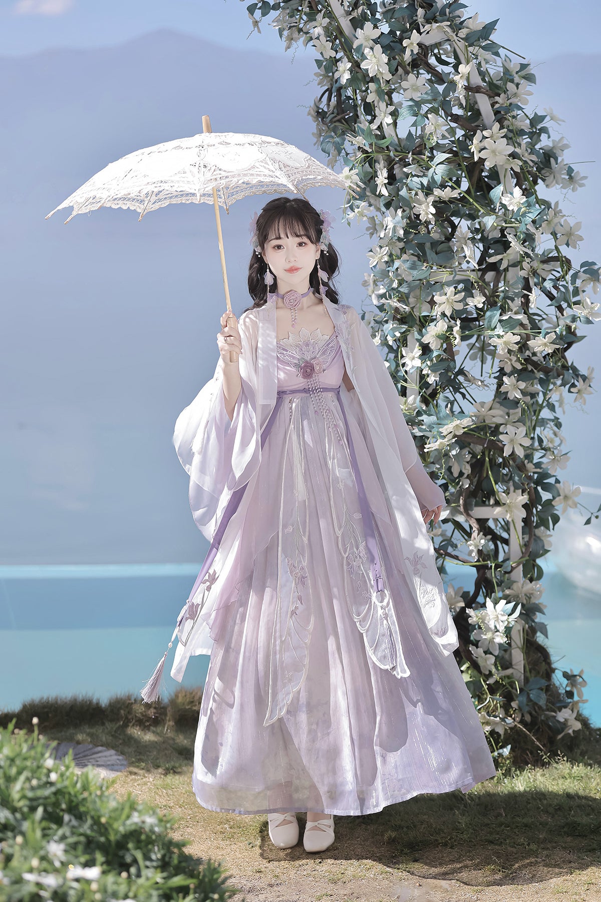 Sheer Butterfly Sweet Fairy Jumper Skirt and Haori