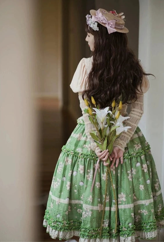 Lily and Wind Classical Print Skirt and Top