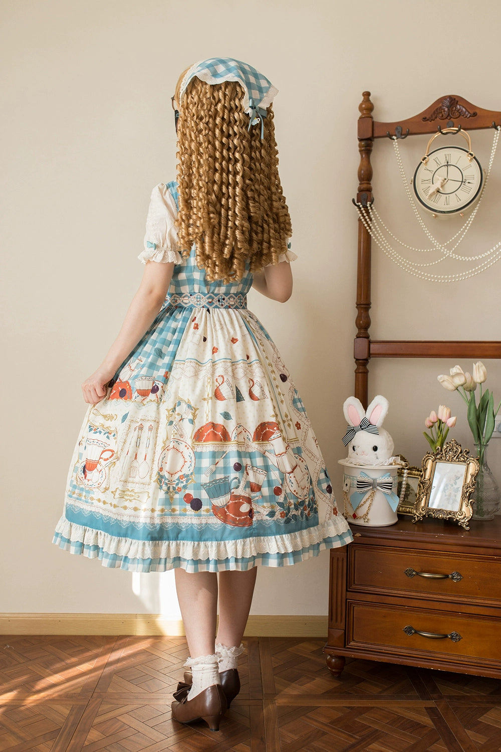 [Sales period ended] Picnic Tea Party Square Neck Dress