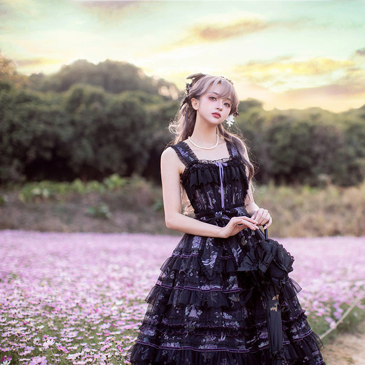 [Pre-orders available until 3/12] The Veil of the Flora Tiered Jumper Skirt