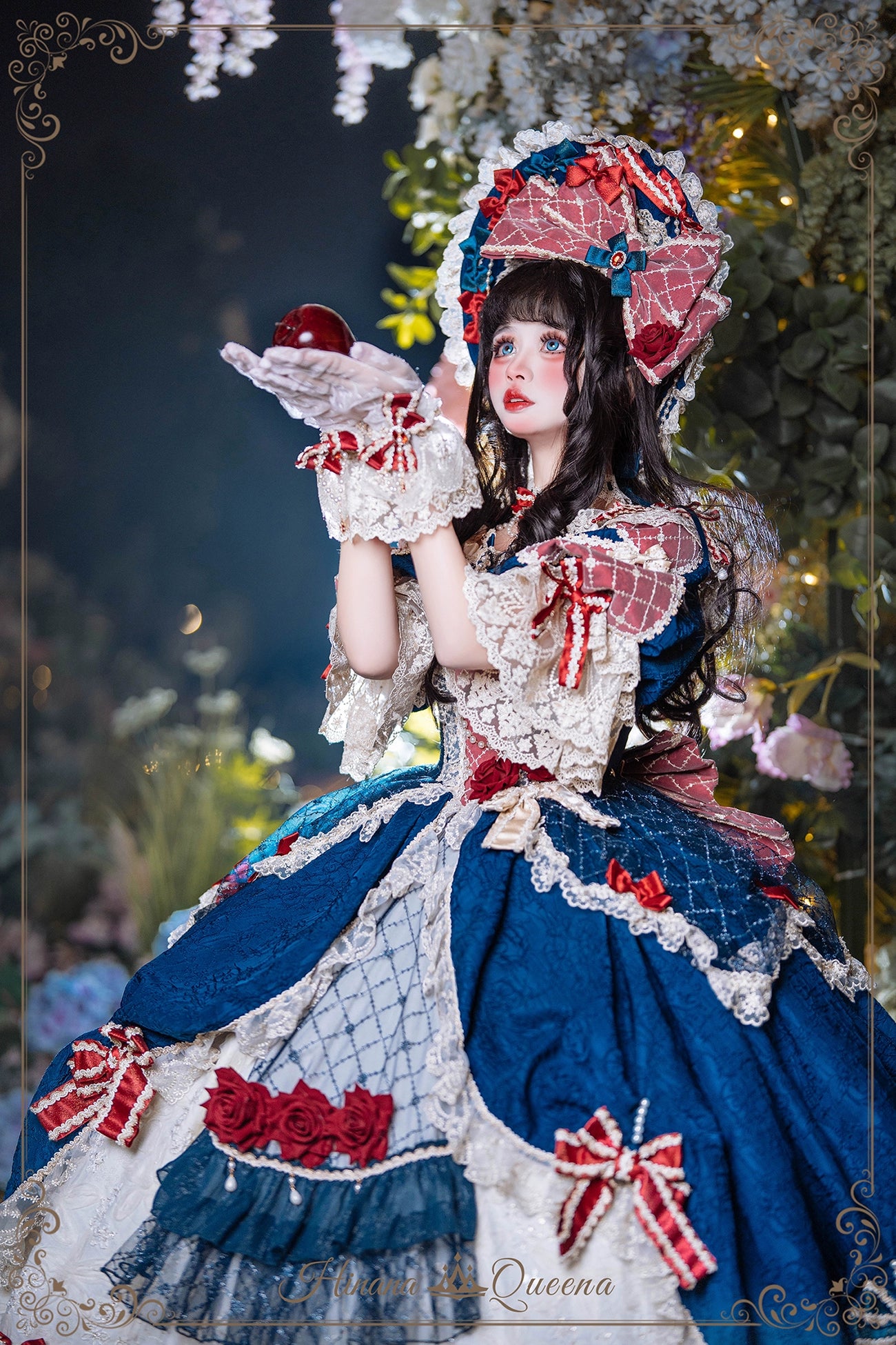 【受注予約6/26まで】Mirror Snow White プリンセスロングドレス・ネイビー