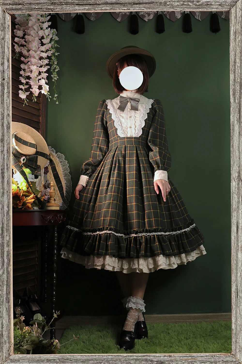 [Pre-order] British Classical Lolita Warm Check Dress