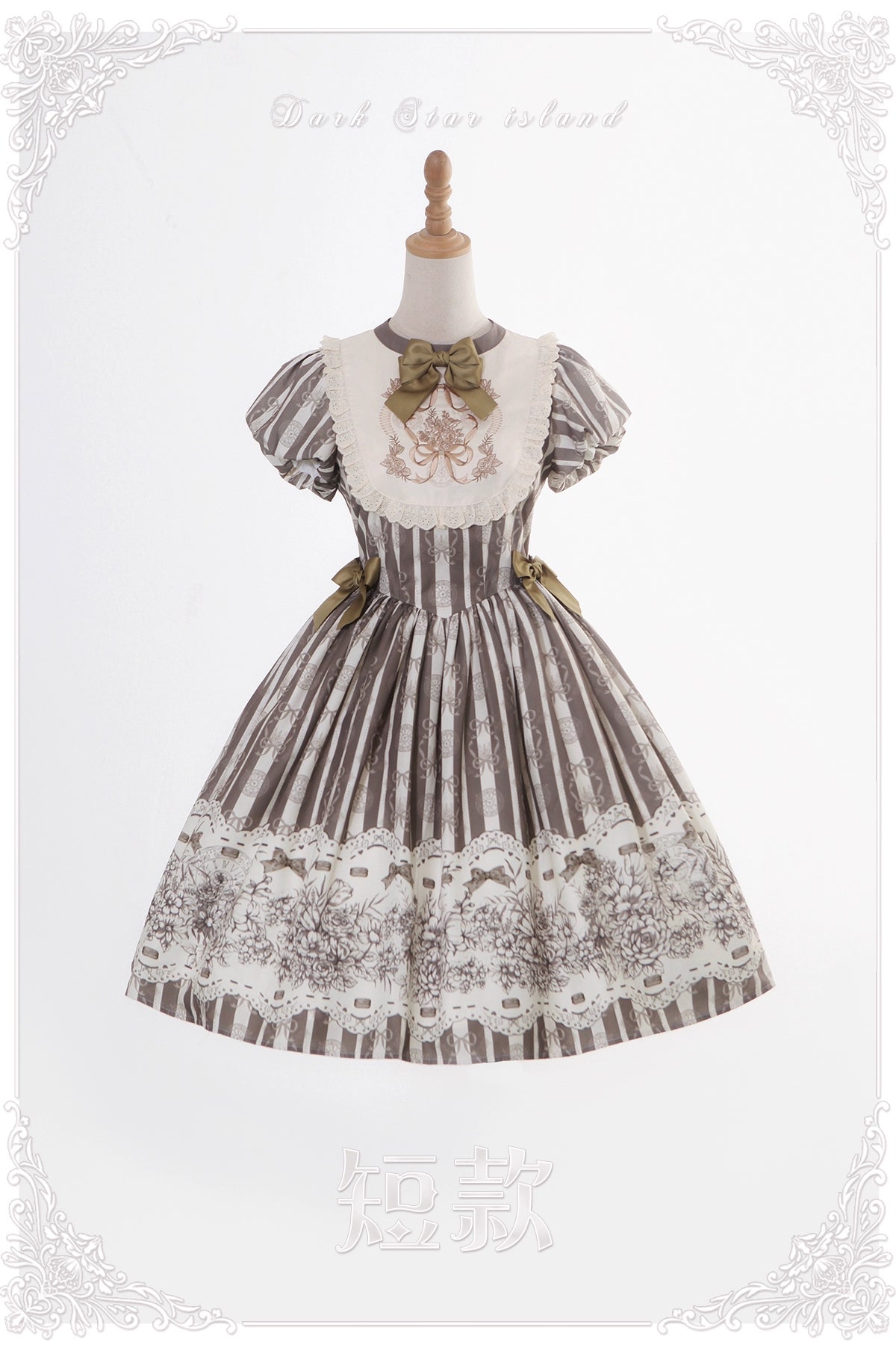 [Sale period ended] Blooming Flowers and Clocks short sleeve dress