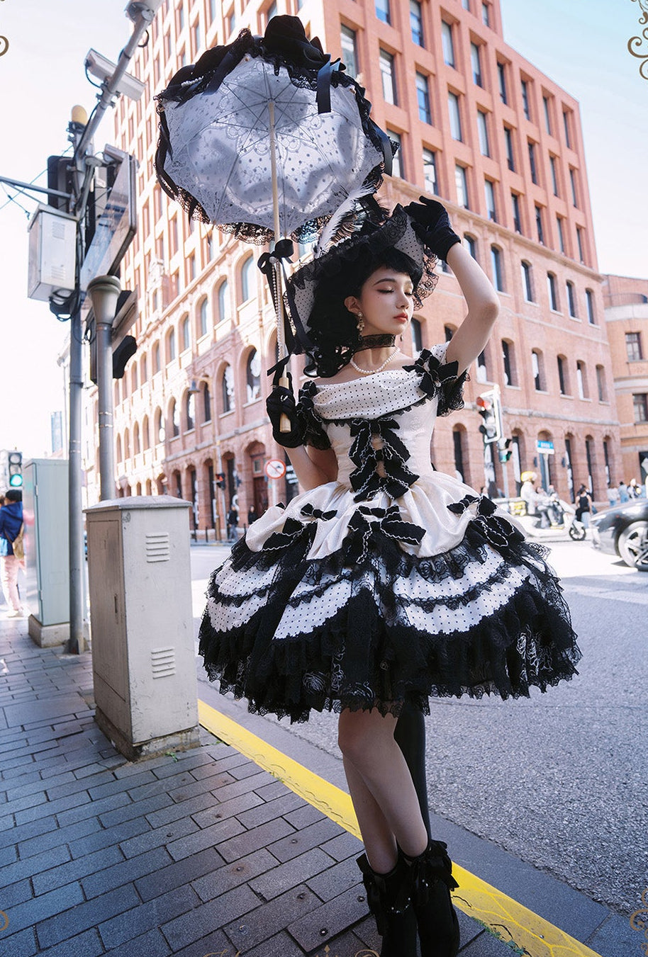 【受注予約11/23まで】The Nightingale of Paris モノトーンドレス・ショートタイプ