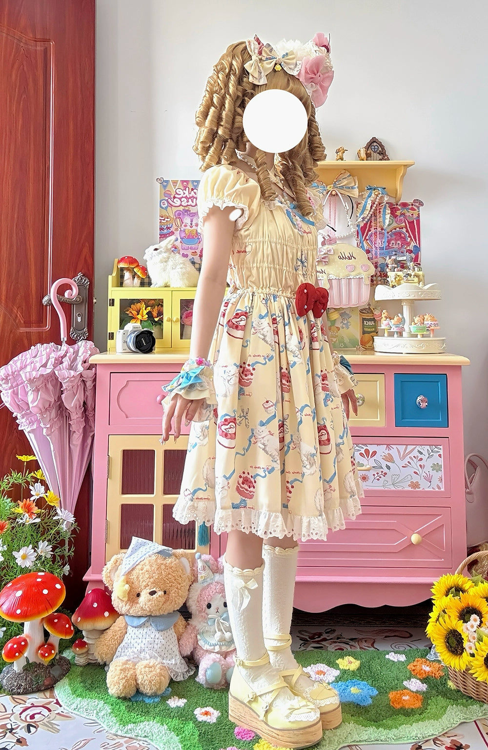 【 予約販売】Sweet Cherry Cat ワンピース