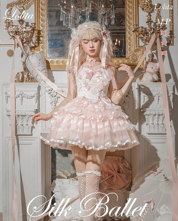 【受注予約1/23まで】Silk Ballet ジャンパースカート・ショート丈