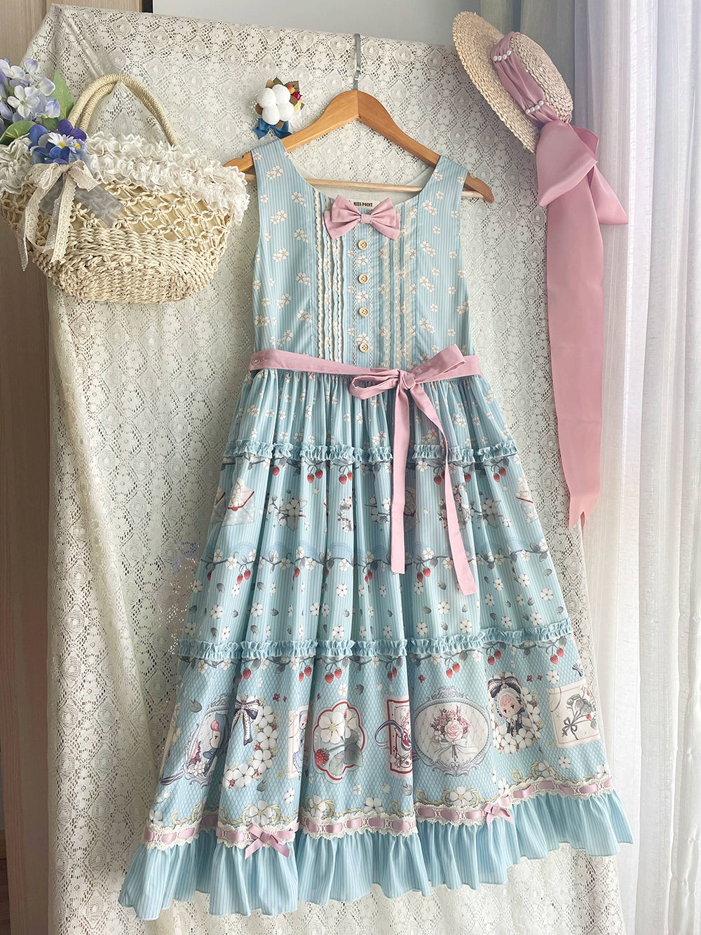 【予約販売】Sweetie Sheep プリントジャンパースカート