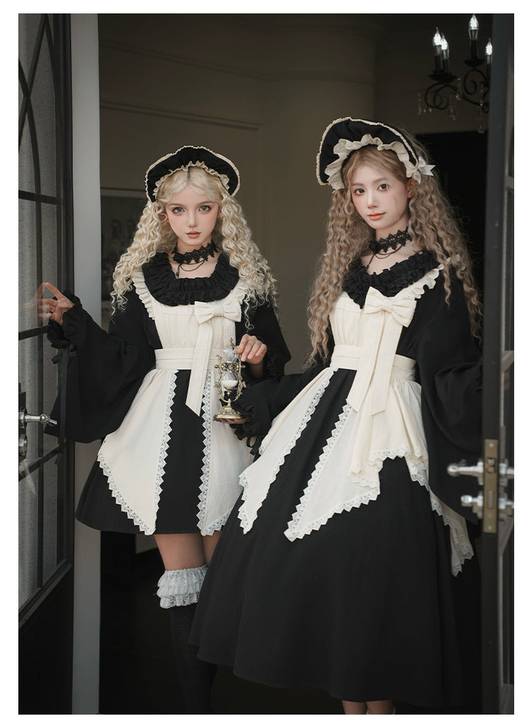 十六夜 和風メイドワンピースセット ロング丈