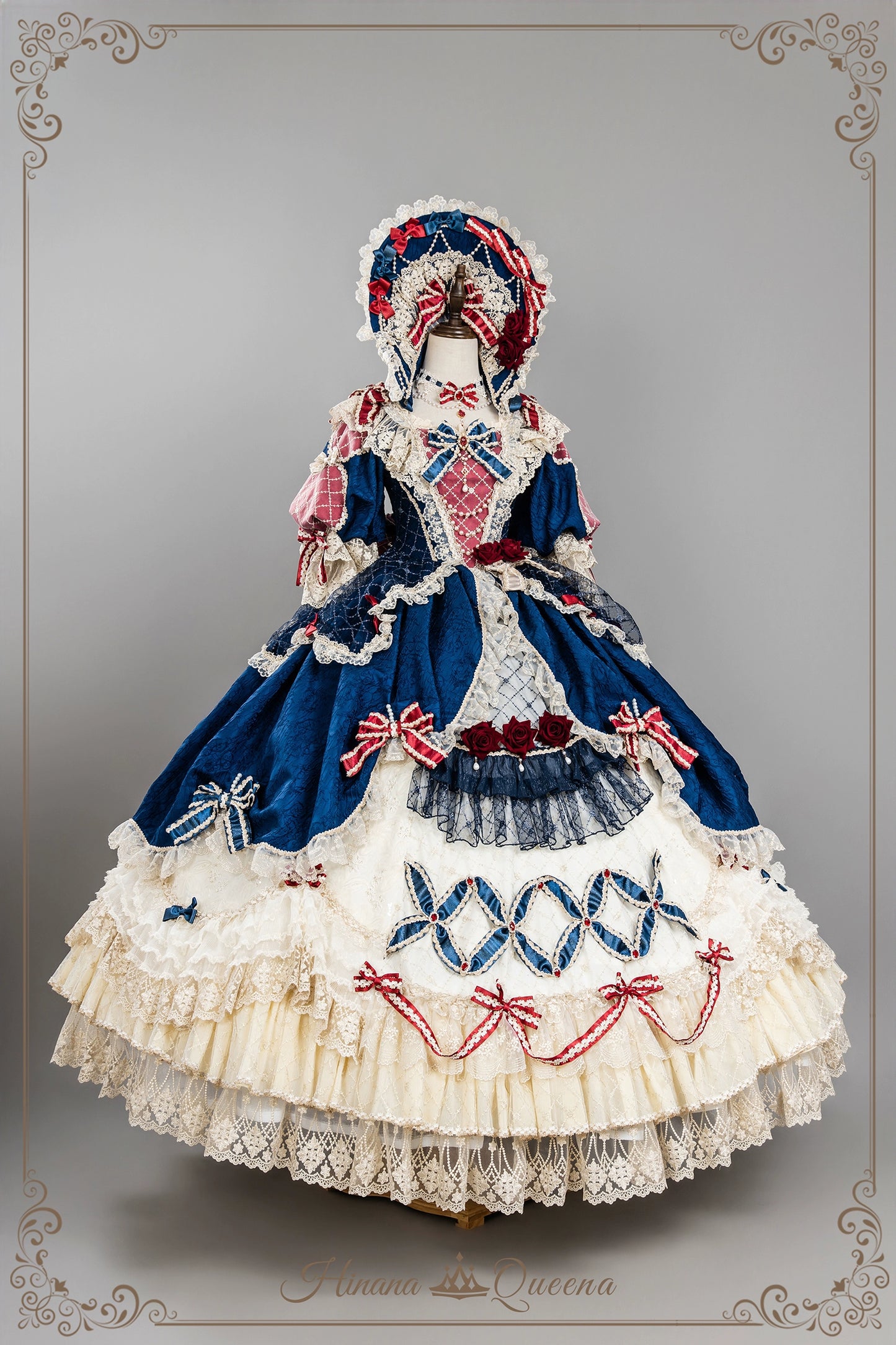 【受注予約6/26まで】Mirror Snow White プリンセスロングドレス・ネイビー