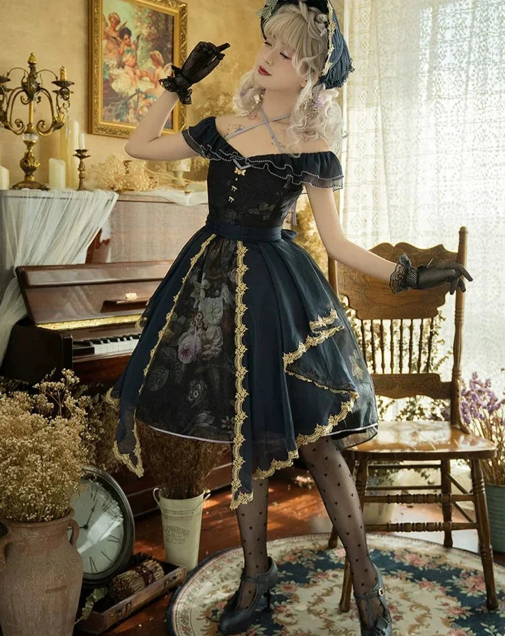 [Sale Period Ended] Porcelain Flower Garden Veiled Dress