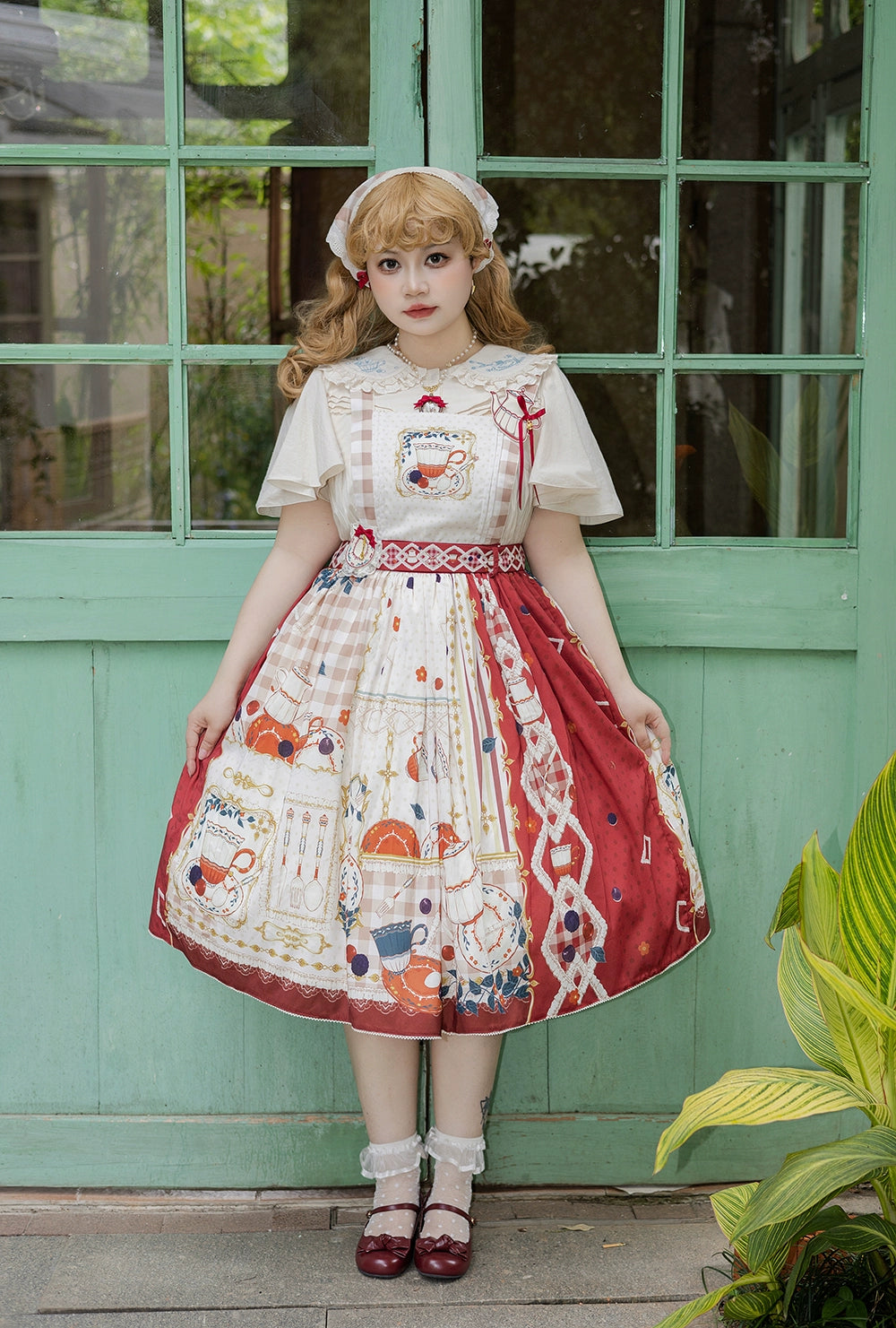 [Sales period ended] Picnic Tea Party 2way overall skirt