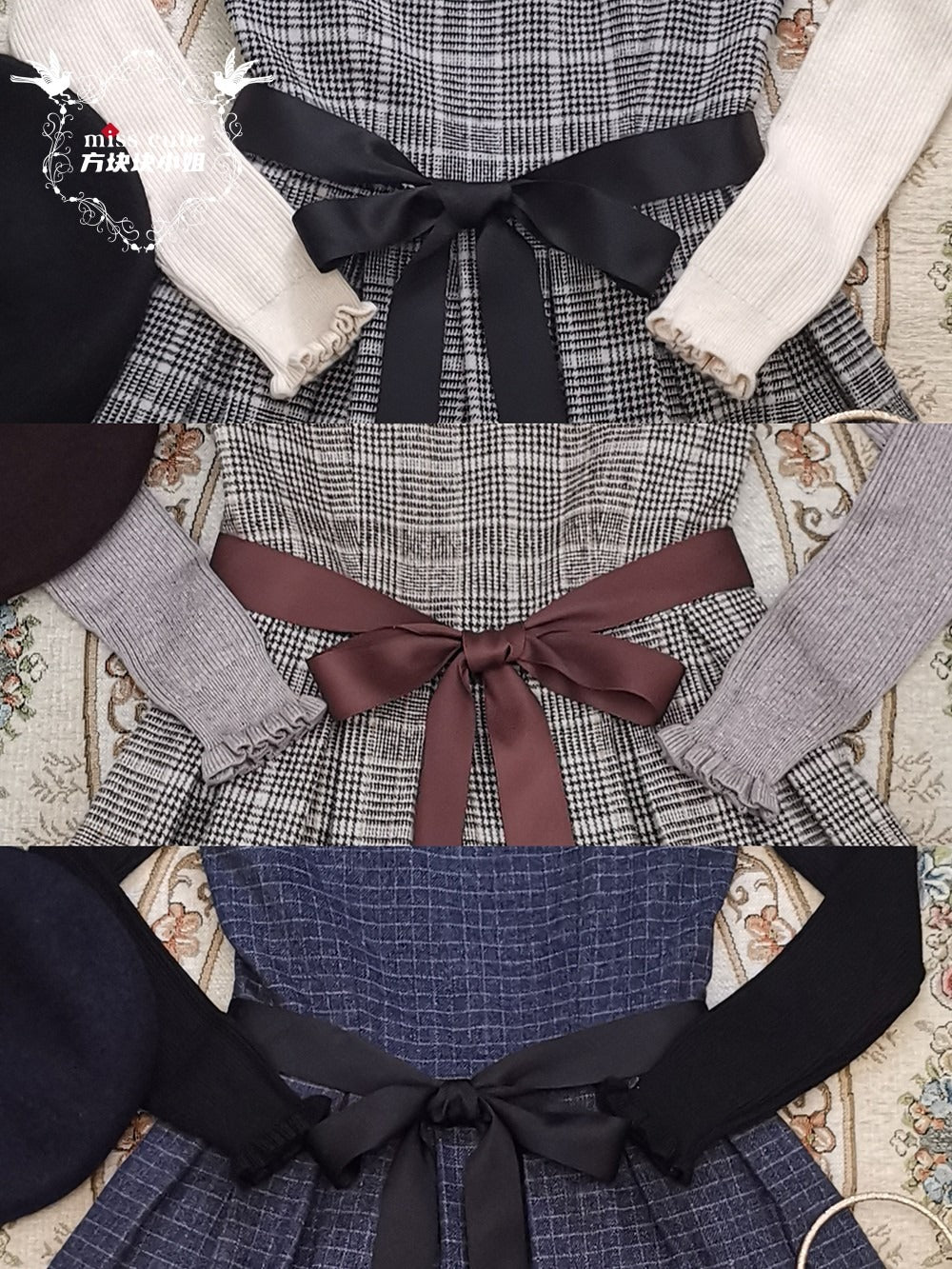 Earl Gray checked jumper skirt