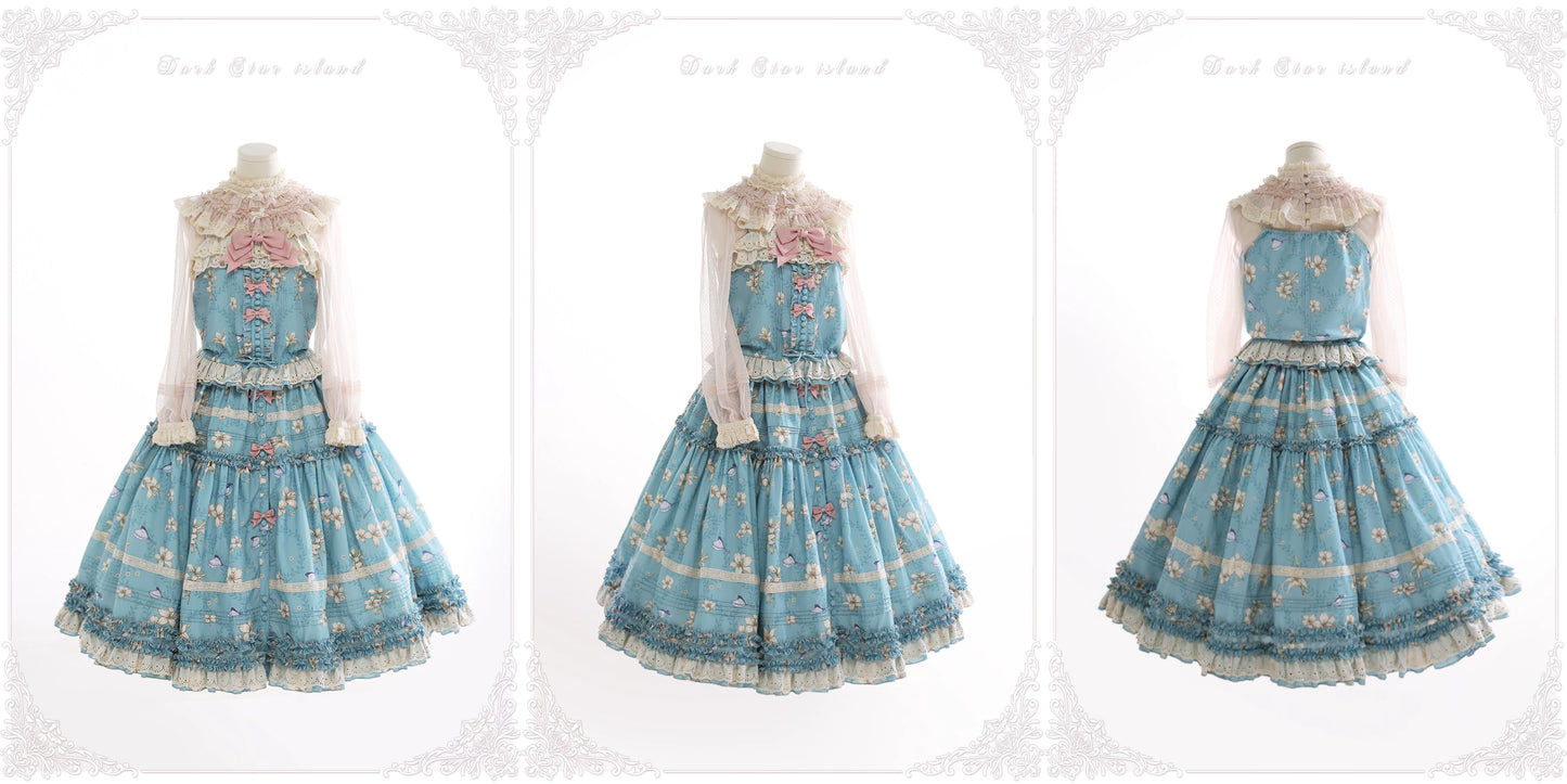 [Sale period ended] Lily and Wind classical print skirt and top