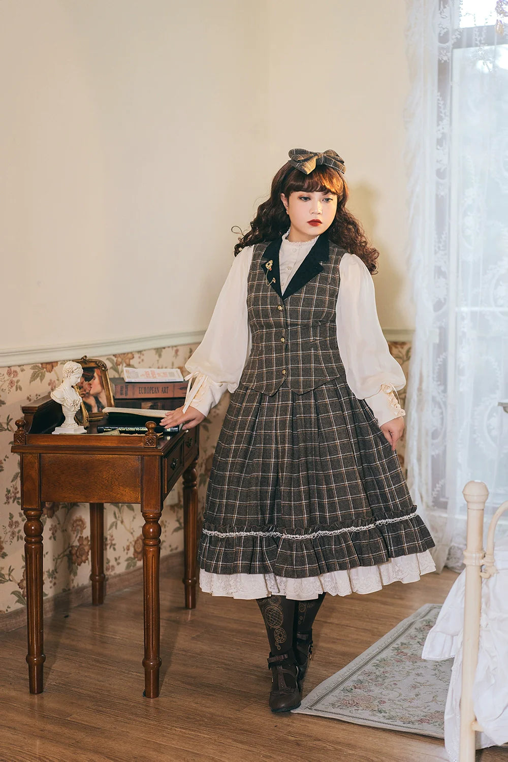 [Pre-order] British Classical Lolita Warm Check Vest