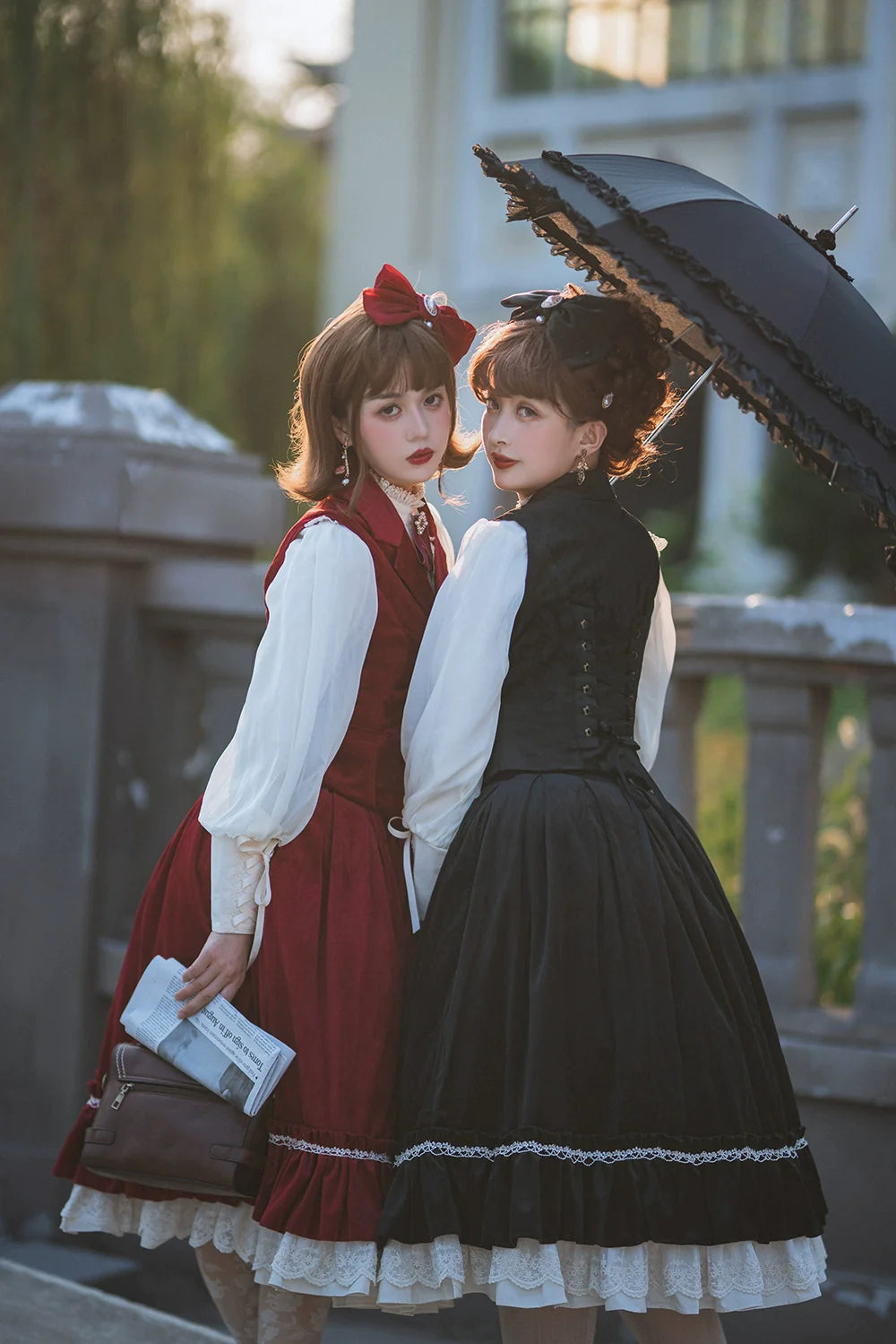 [Pre-order] British Classical Lolita Velvet High Waist Skirt
