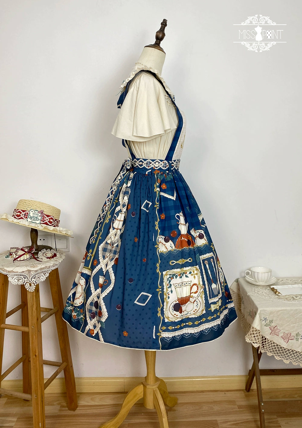 [Sales period ended] Picnic Tea Party 2way overall skirt