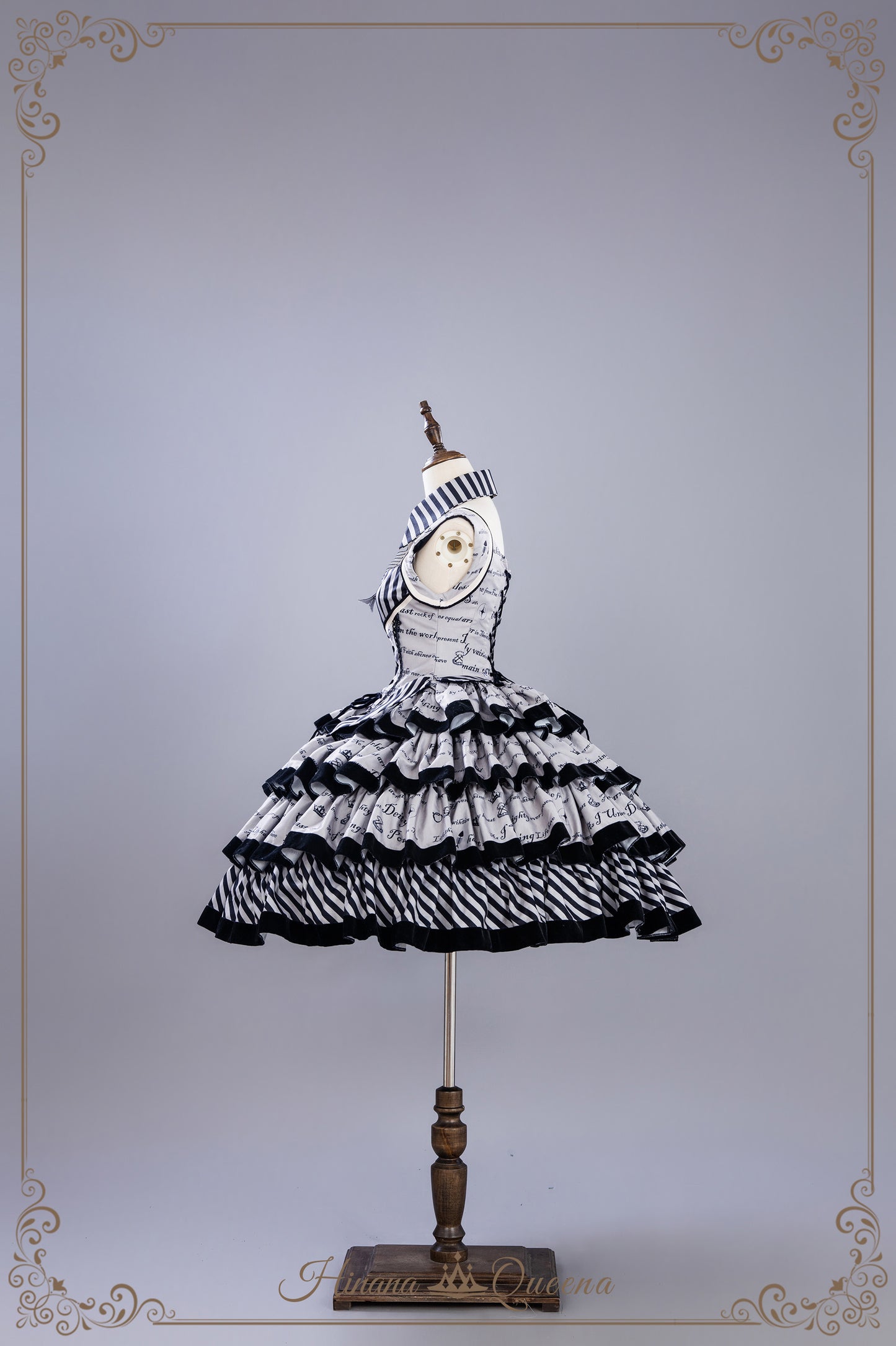 【受注予約11/12まで】暮夜 ストライプジャンパースカート