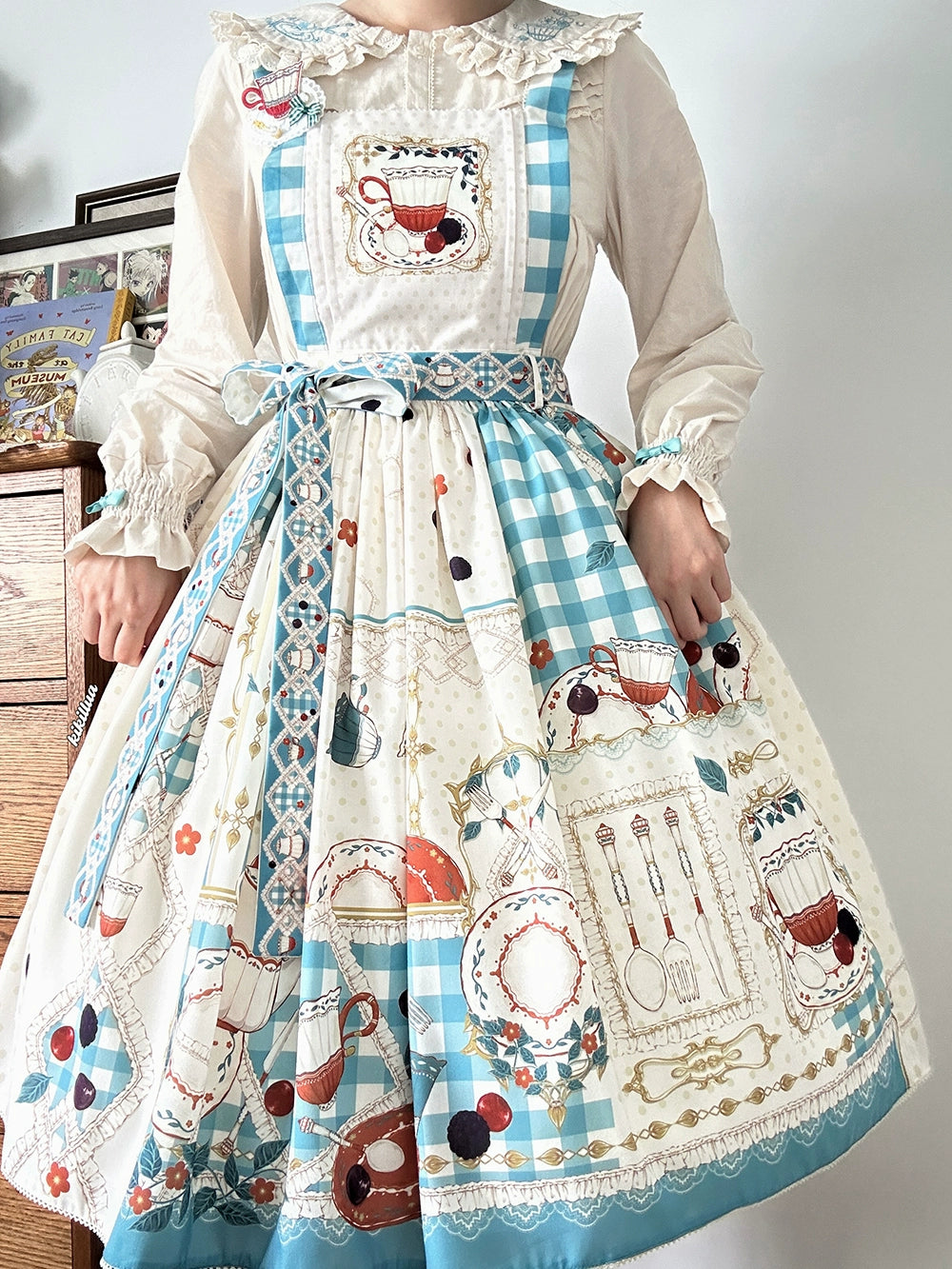【予約販売】Picnic Tea Party 2wayサロペットスカート