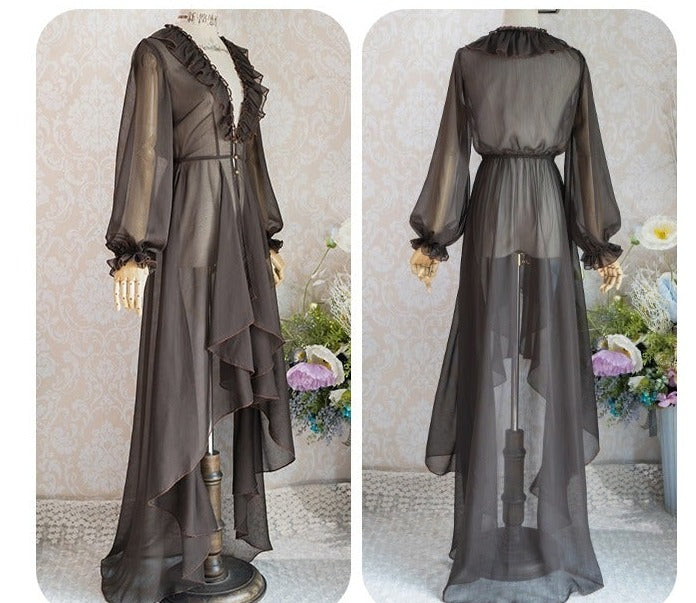 [Sale Period Ended] Porcelain Flower Garden Sheer Cardigan Long Length