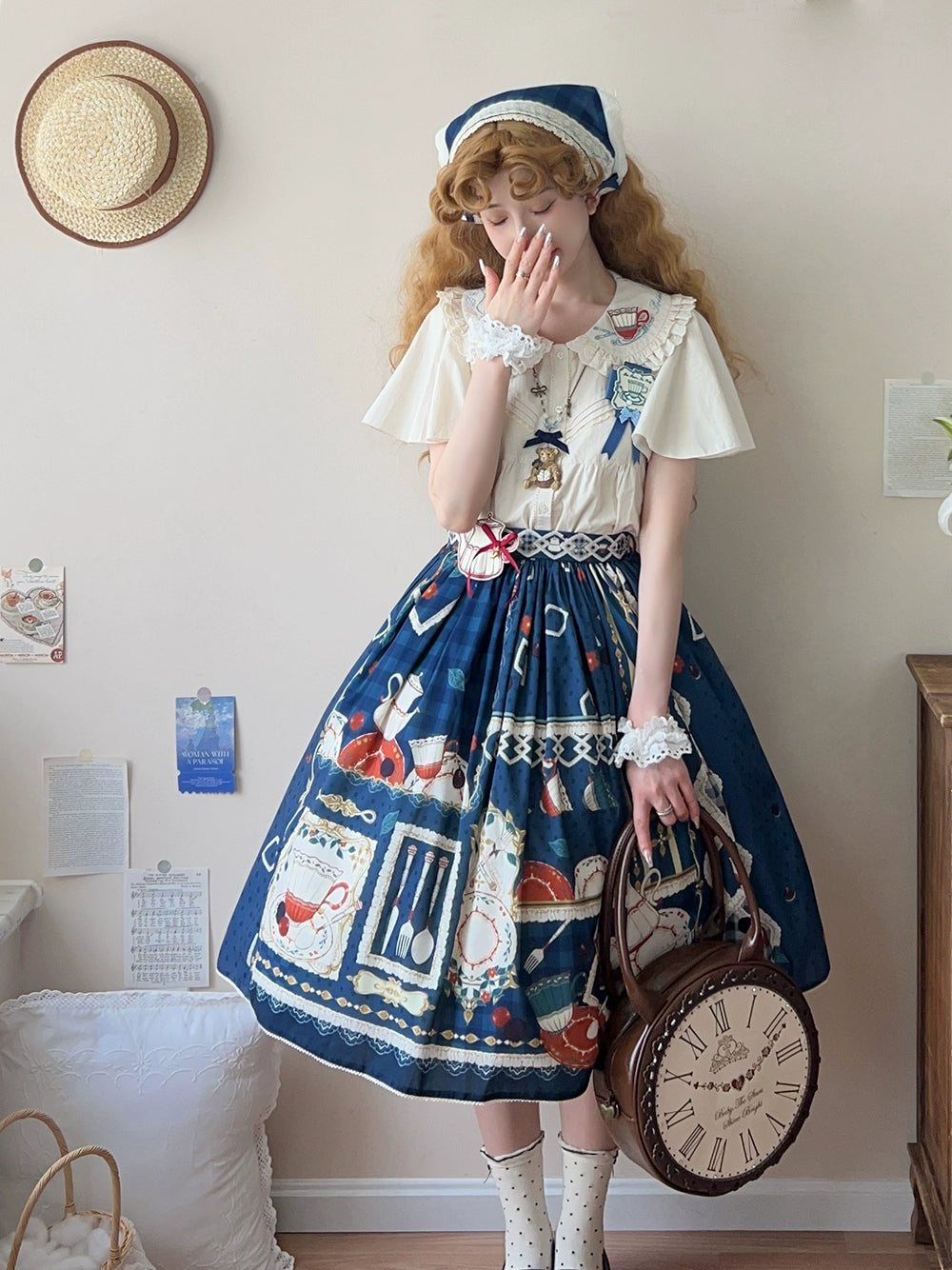 [Sales period ended] Picnic Tea Party 2way overall skirt