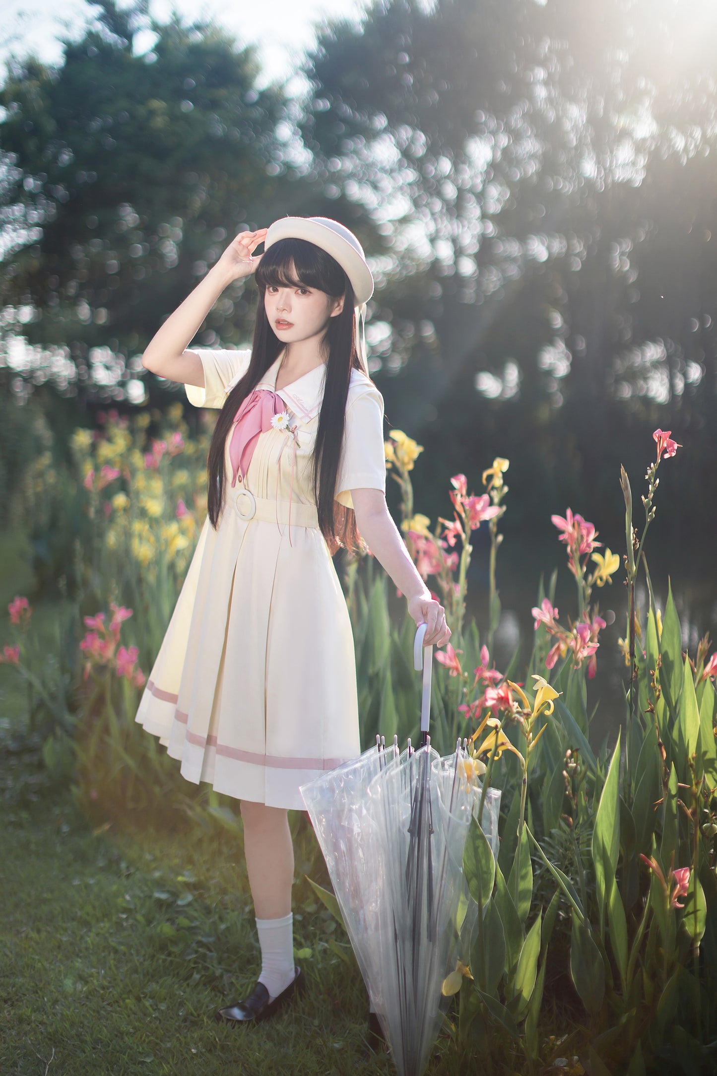 After the Rain カモミールの花咲く制服風ワンピース