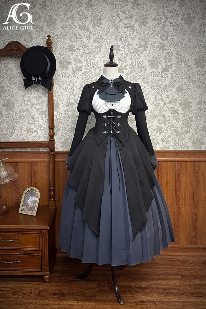 [Pre-order] Detective Butler Dress, Jacket, and Tie 3-piece Set