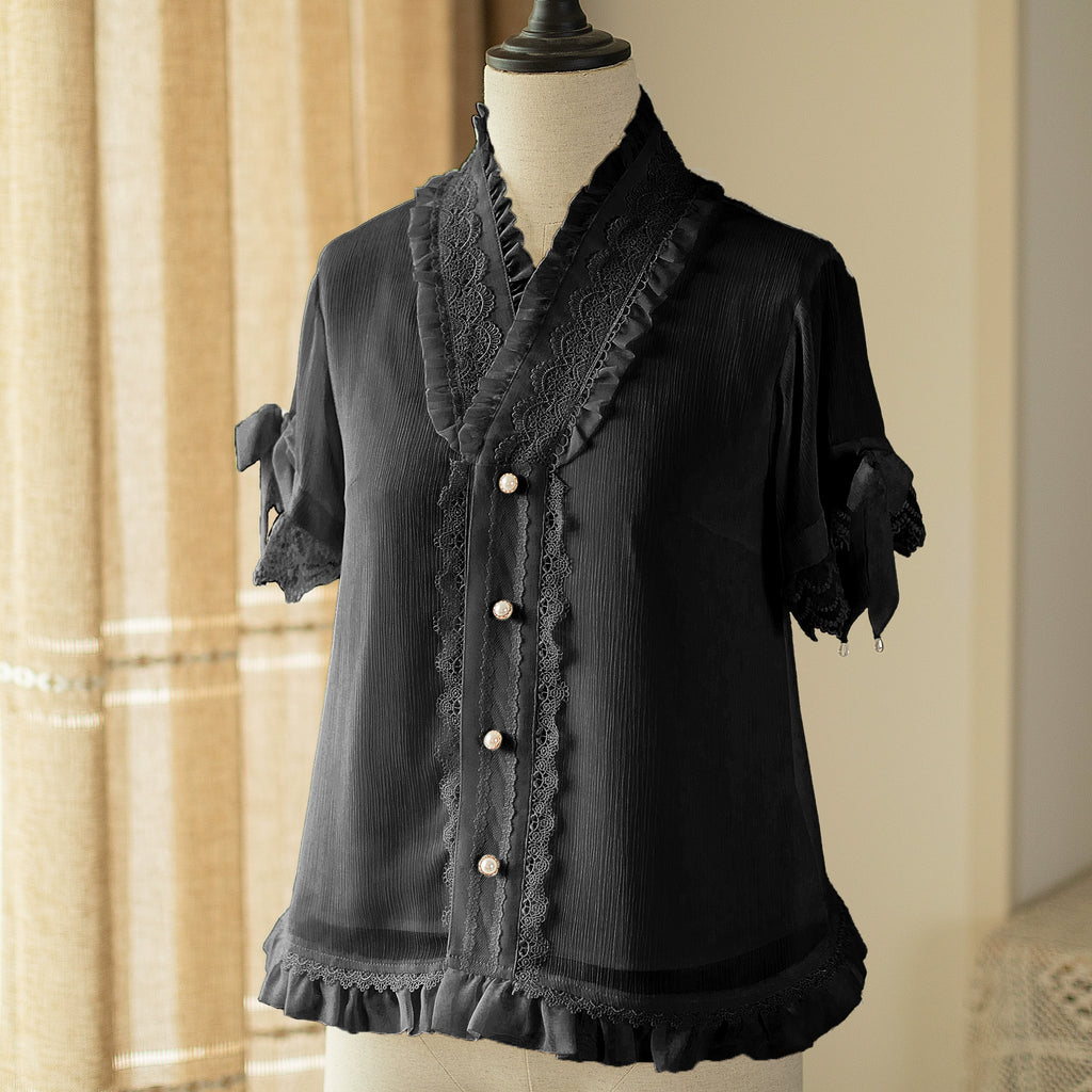 Ukizakura Japanese loli lace 3way blouse