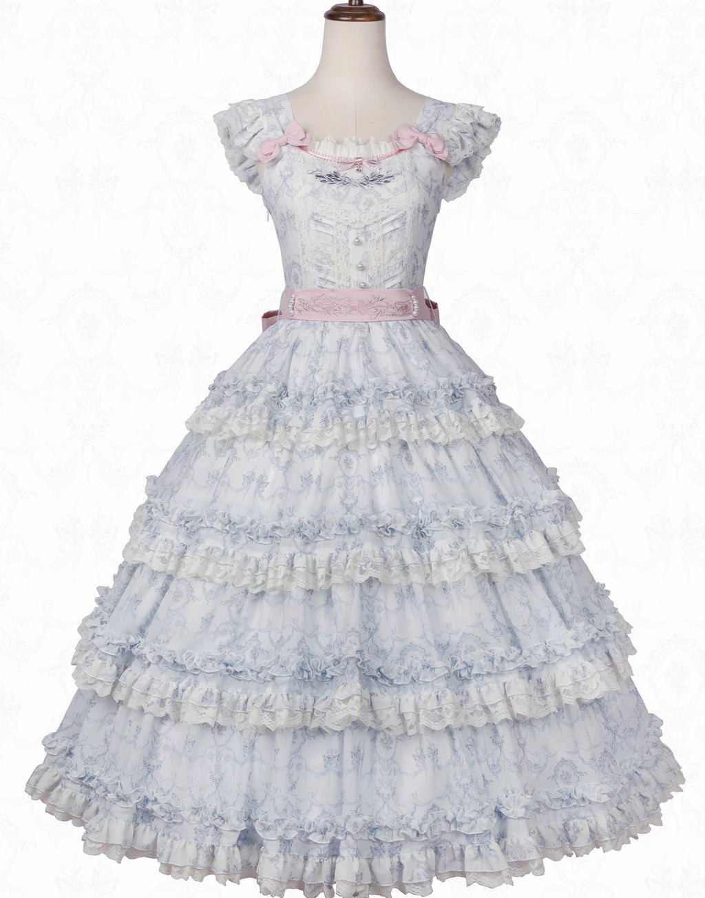 【受注予約9/13まで】Rose Aroma ティアードジャンパースカート