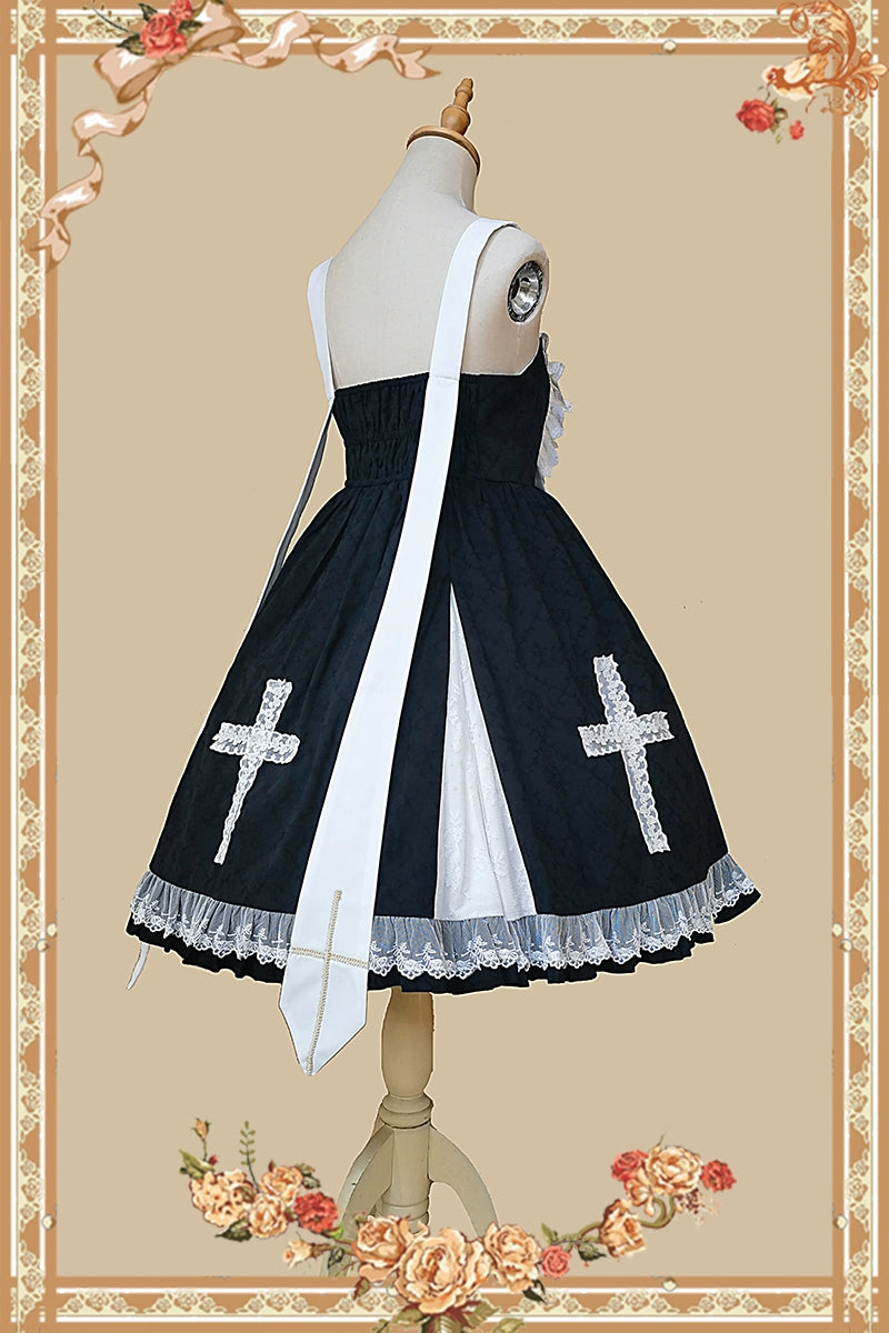Breath of the Sky Cross Motif Jumper Skirt