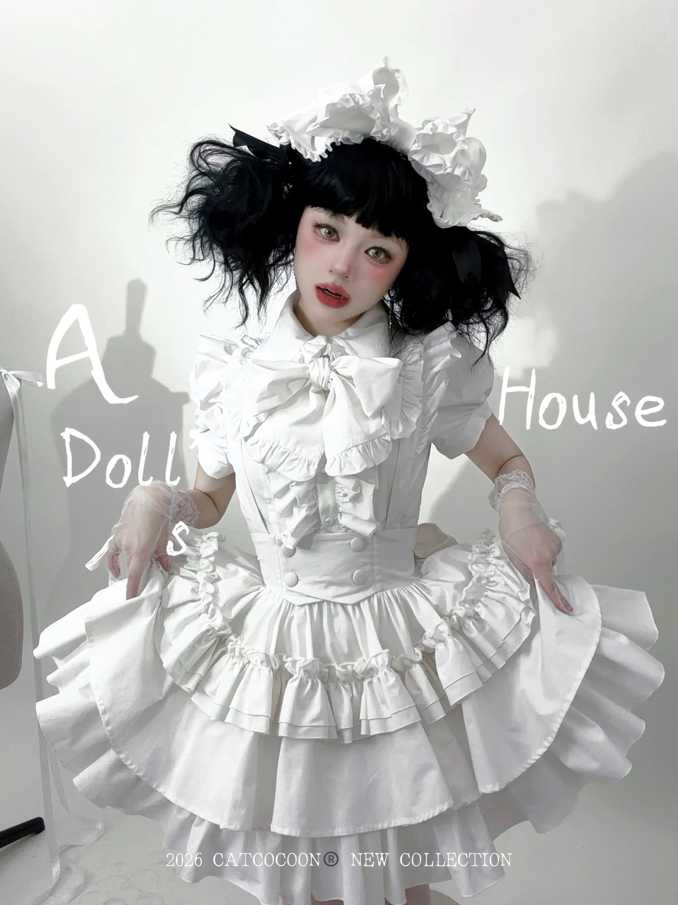Doll's House フリル半袖ブラウス 全3色