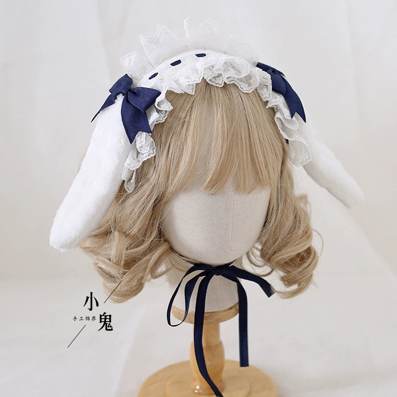うさ耳クリップ付きヘッドドレス 全8色