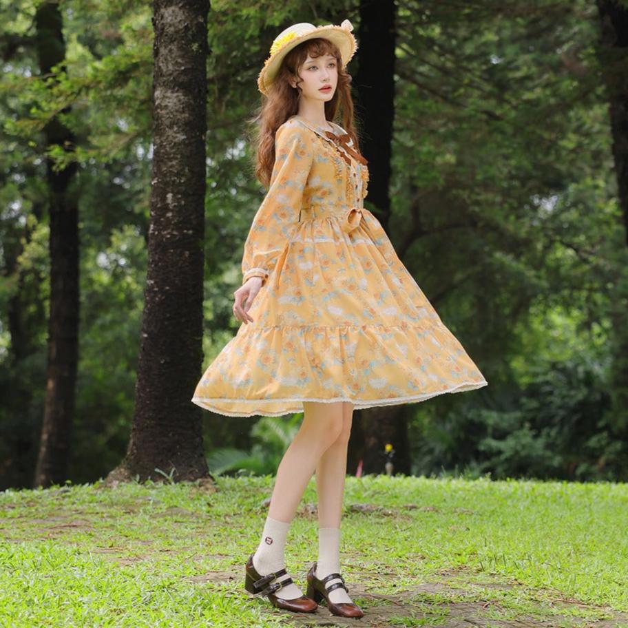[Pre-order] Gardening Sunflower Daily Dress
