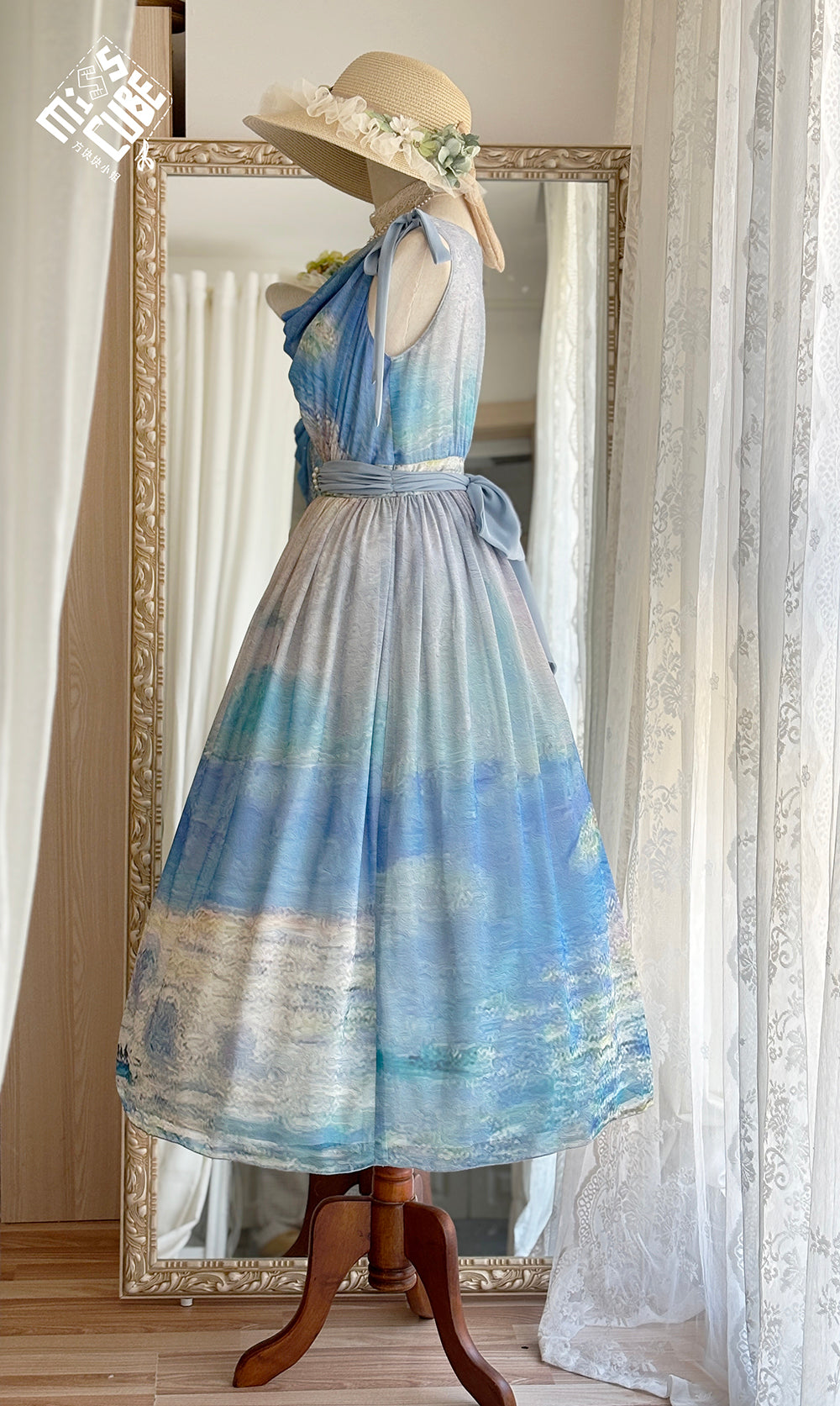 【予約販売】Elegance Greek 油彩画風プリントジャンパースカート・新色
