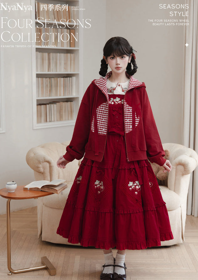 【受注予約12/18まで】Strawberry and Bear Theater ジップアップフーディー