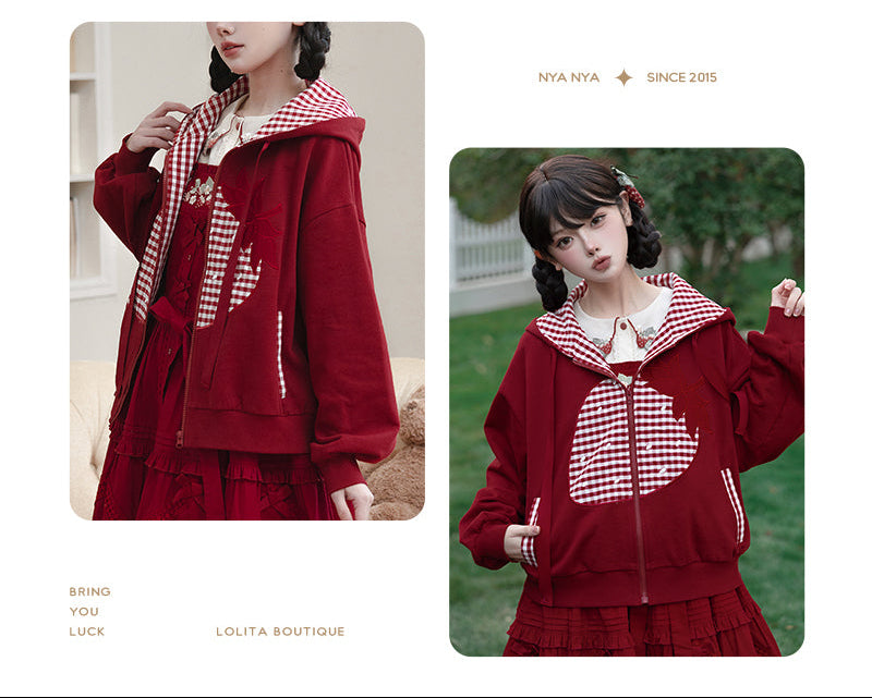 【受注予約12/18まで】Strawberry and Bear Theater ジップアップフーディー