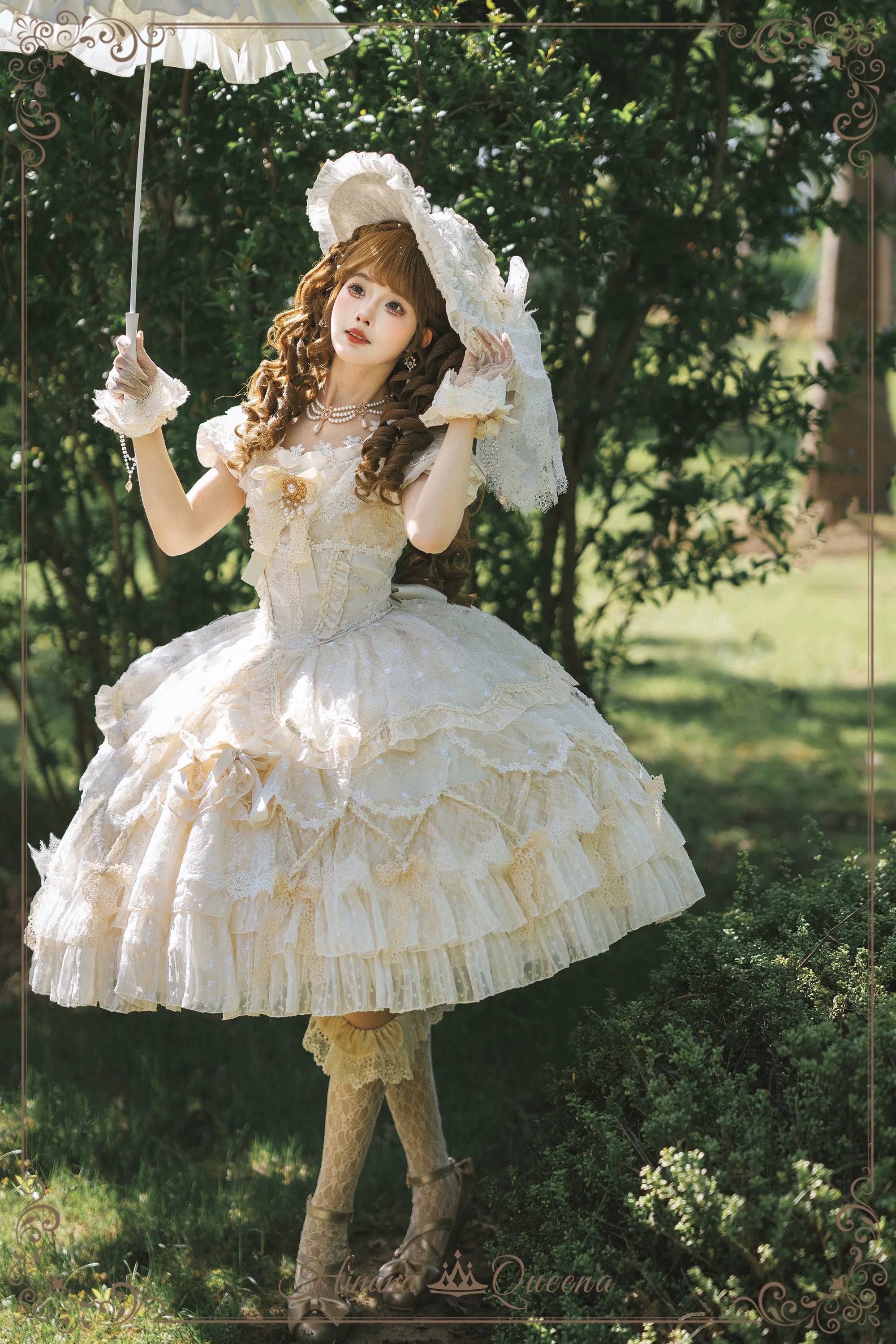 【受注予約9/16まで】Dream Magnifique プリンセスドレス・ショート丈・ゴールド