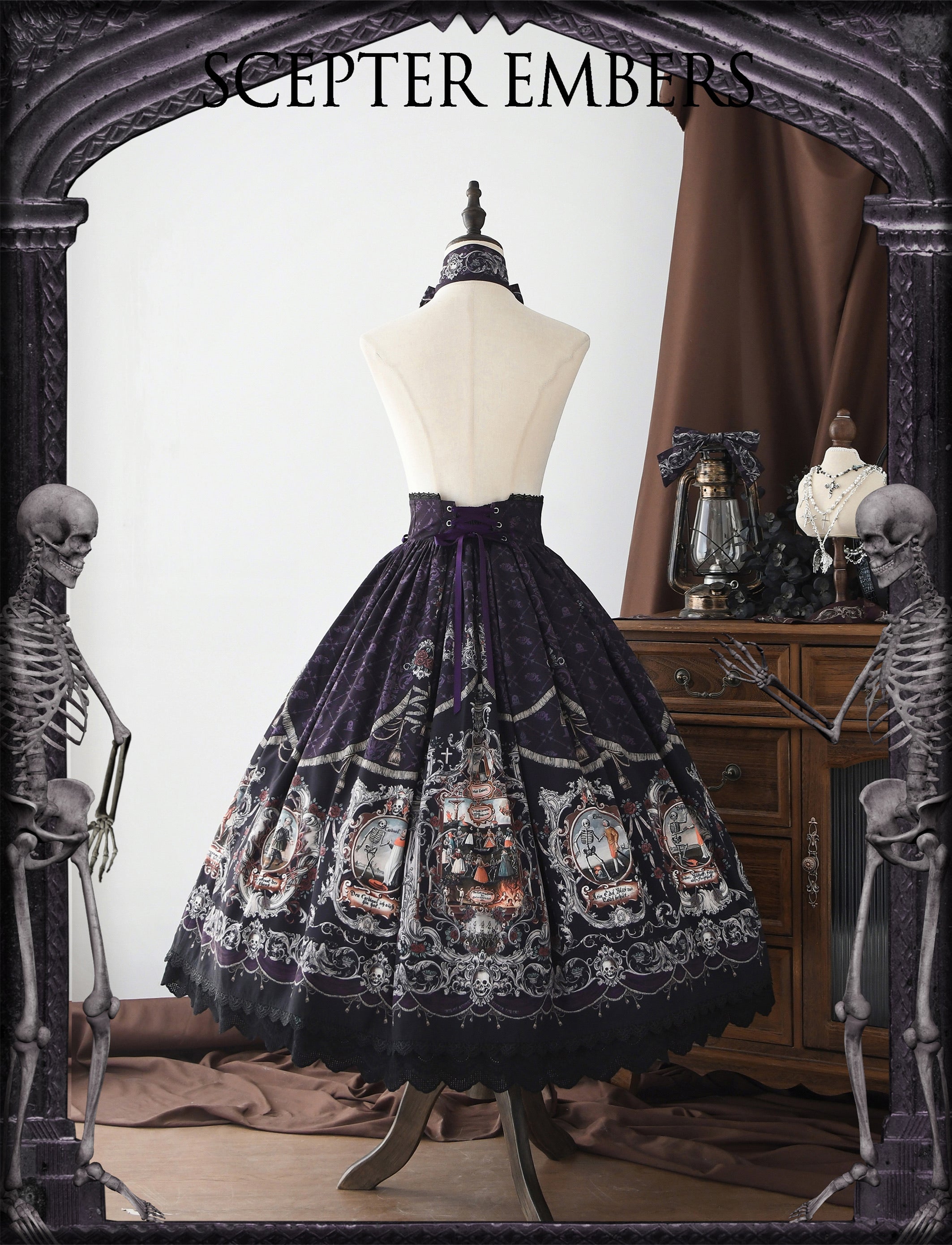 【受注予約4/28まで】Dark Dance ゴスロリスカート・パープル